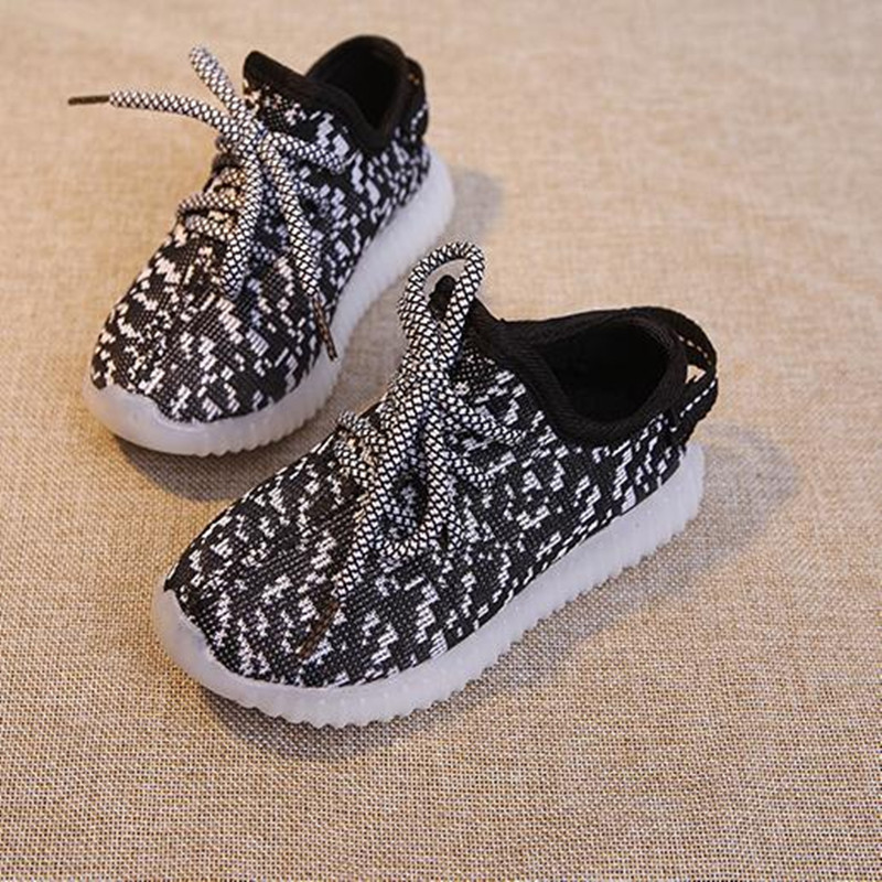 Children's LED Lighting Shoes Girls Shoes Boys' Shoes Casual Coconut Shoes Knitting Children's Shoes