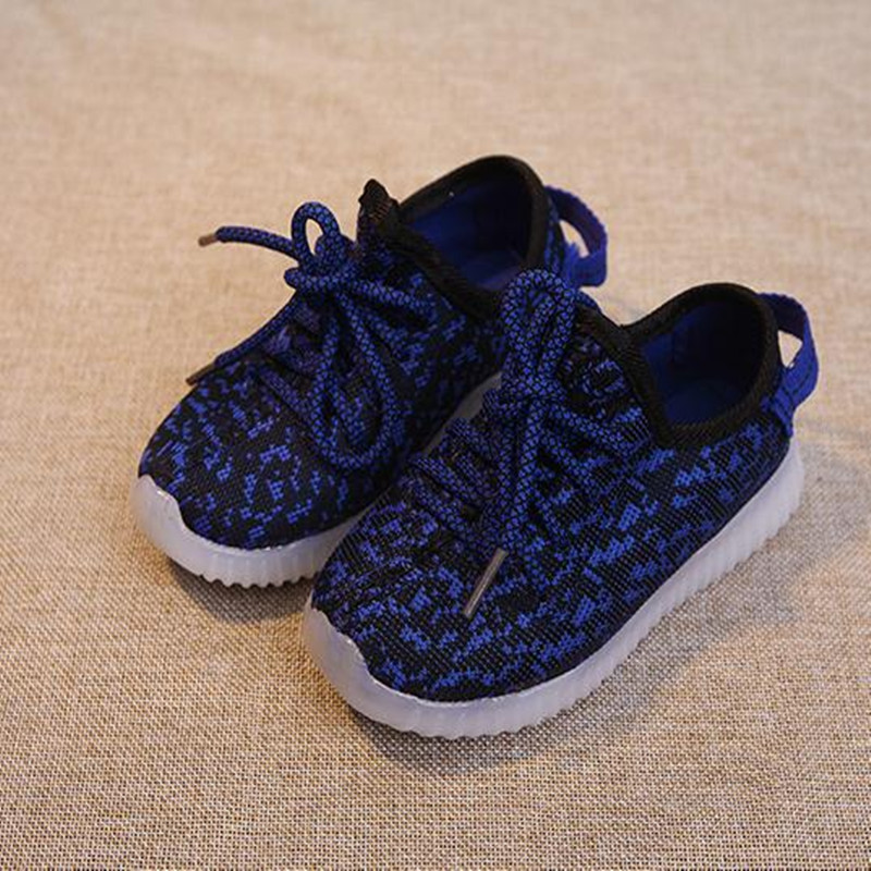Children's LED Lighting Shoes Girls Shoes Boys' Shoes Casual Coconut Shoes Knitting Children's Shoes