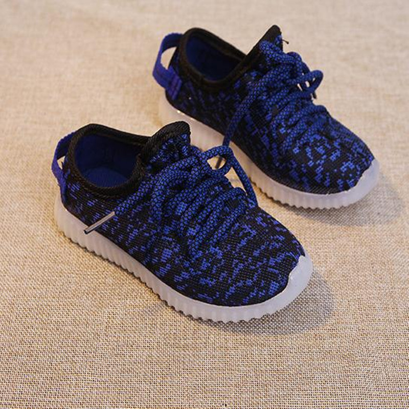 Children's LED Lighting Shoes Girls Shoes Boys' Shoes Casual Coconut Shoes Knitting Children's Shoes