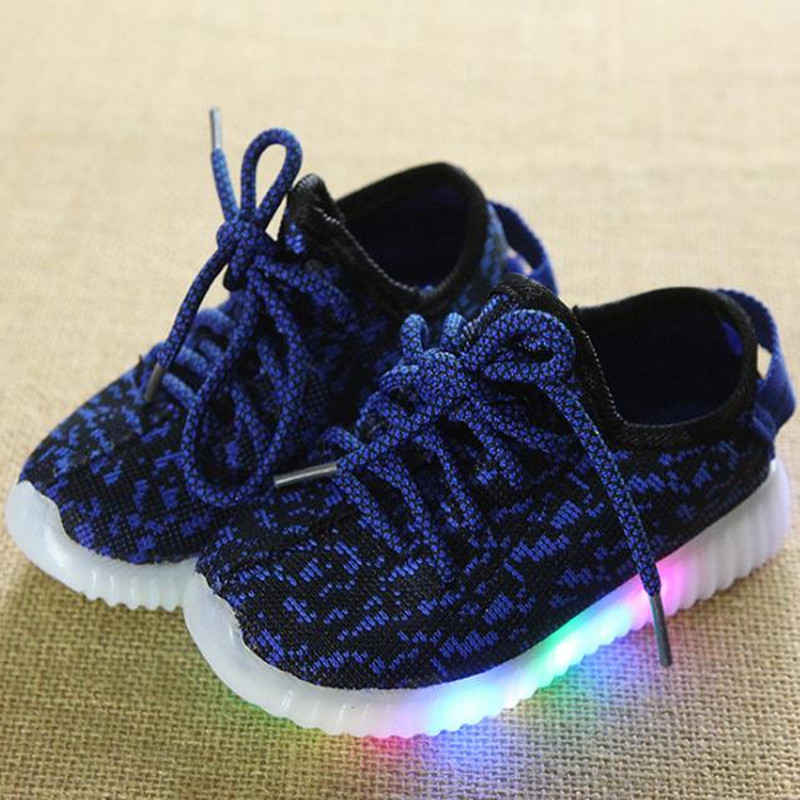 Children's LED Lighting Shoes Girls Shoes Boys' Shoes Casual Coconut Shoes Knitting Children's Shoes