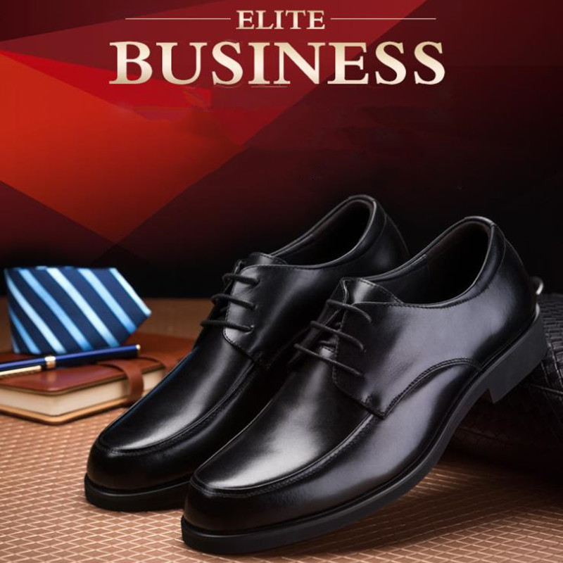 Shoes Men's Shoes Formal Men's Business Leather Shoes Round Casual Dress Shoes Work Shoes