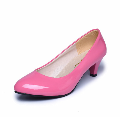 Patent leather Low Heels Shoes Women Professional Shoes Ladies Shallow Mouth Work Shoes Office Shoe