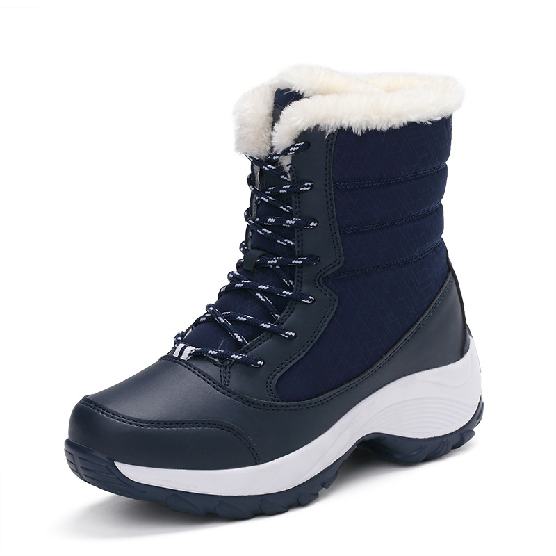Winter Plus Velvet High-top Women's Shoes Students Waterproof Boots