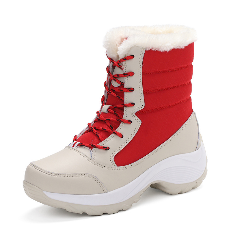 Winter Plus Velvet High-top Women's Shoes Students Waterproof Boots