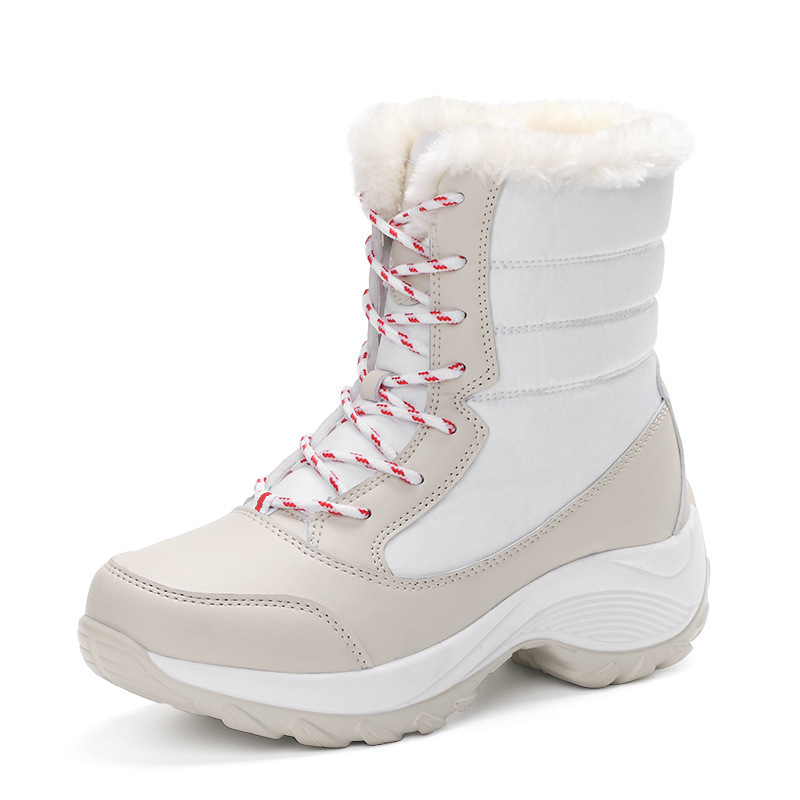 Winter Plus Velvet High-top Women's Shoes Students Waterproof Boots
