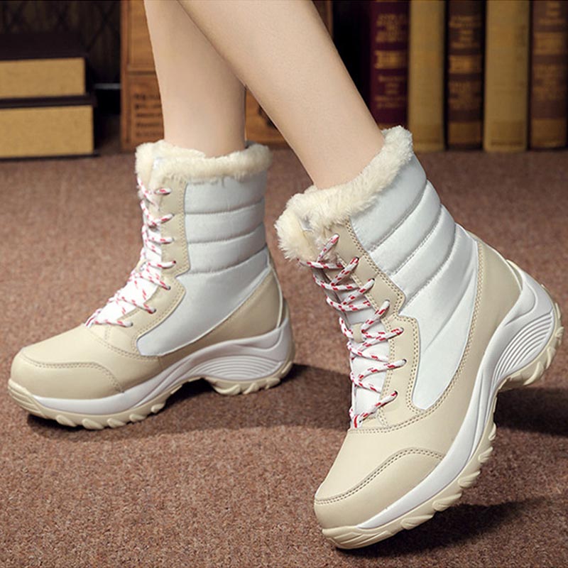 Winter Plus Velvet High-top Women's Shoes Students Waterproof Boots
