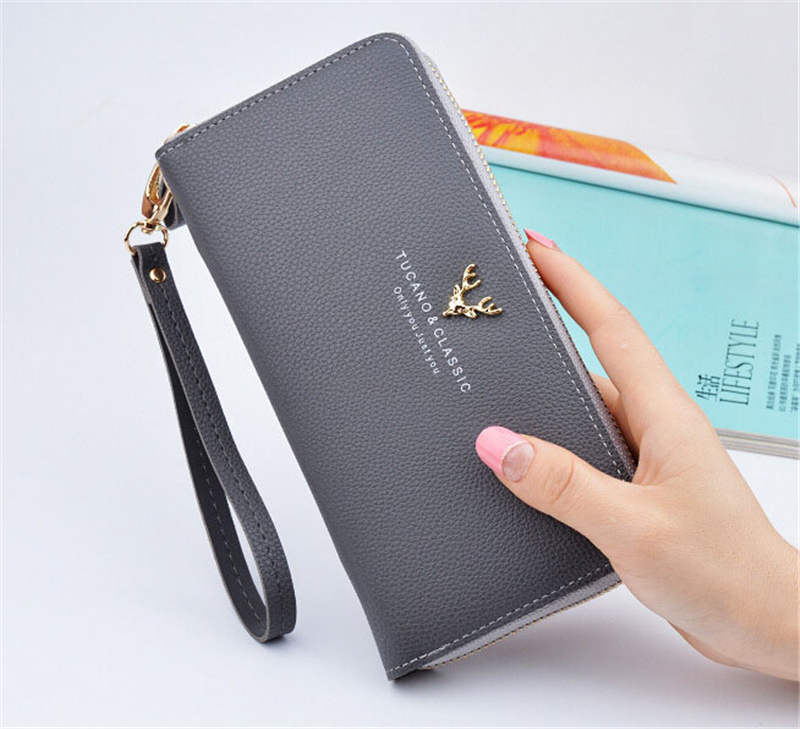 KIKO Women Wallet Long Zipper Large Capacity Clutch Bag Fashion Women's Wallet Lychee Pattern Bag