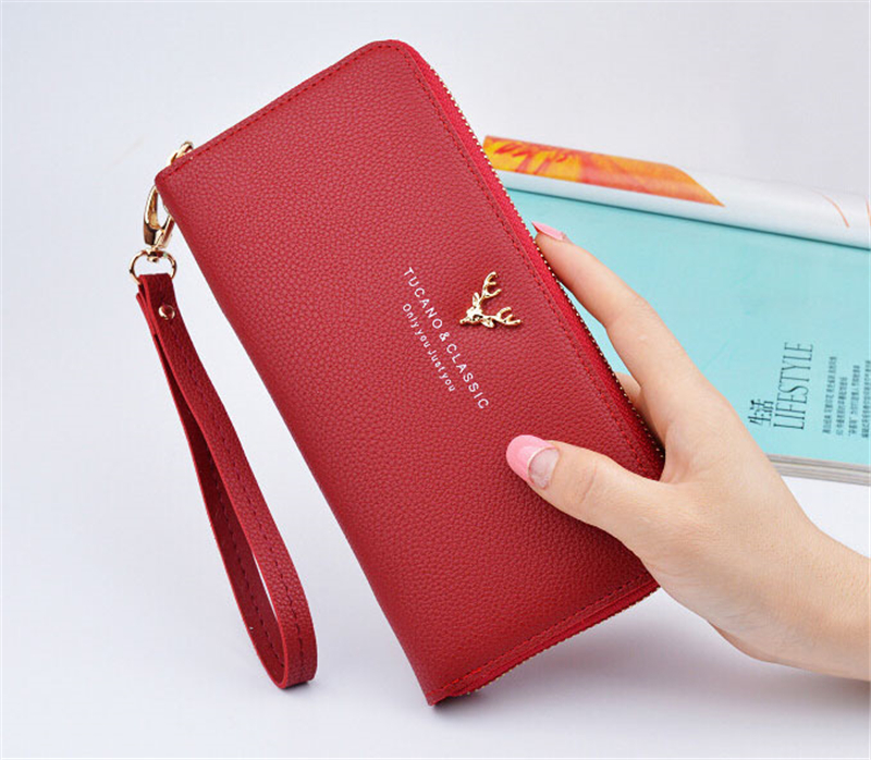 KIKO Women Wallet Long Zipper Large Capacity Clutch Bag Fashion Women's Wallet Lychee Pattern Bag