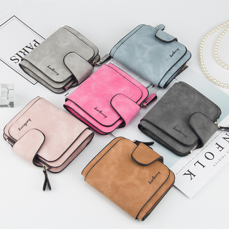KIKO 2019 New ladies wallet buckle scrub leather purse cute small fresh student wallet