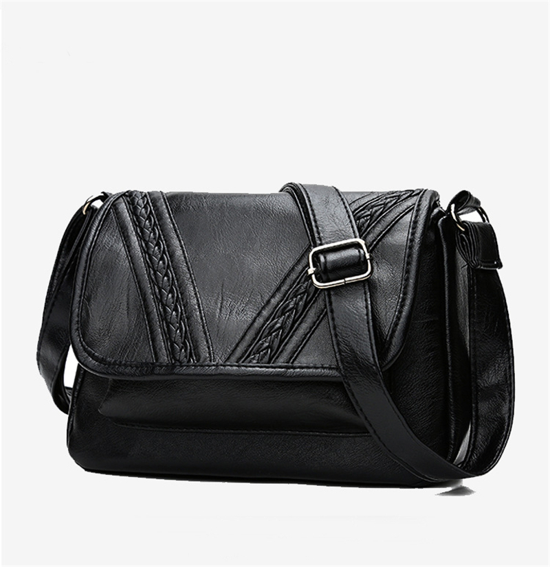 2019 New PU single shoulder bag European and American simple wild diagonal package Handbags