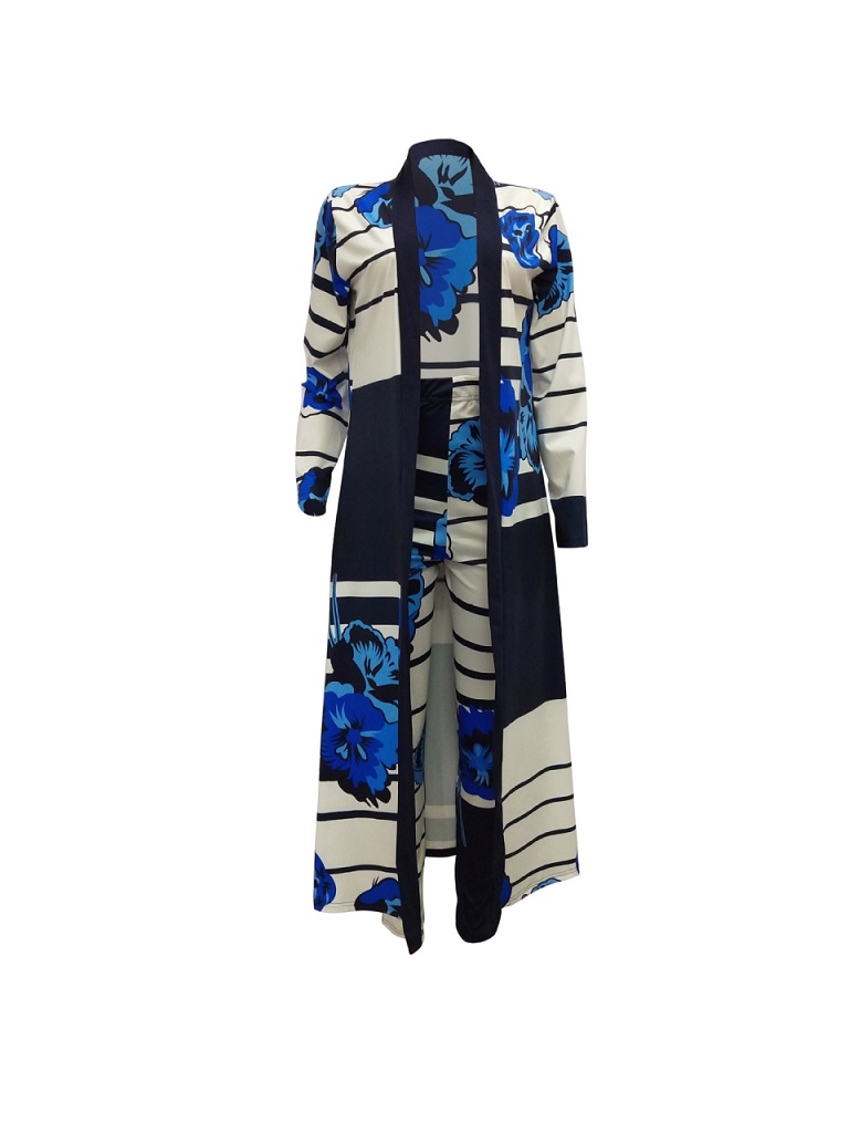 Fashionable Women's Suits Digital prints Capes Trousers Casual Suits