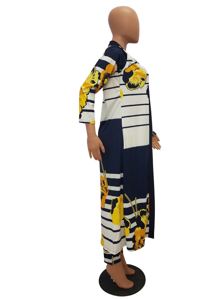 Fashionable Women's Suits Digital prints Capes Trousers Casual Suits