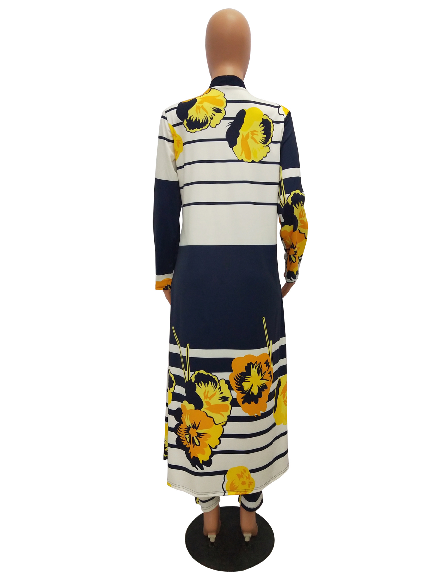 Women Fashion digital ladies printing cloak and bottom pants casual suit sets