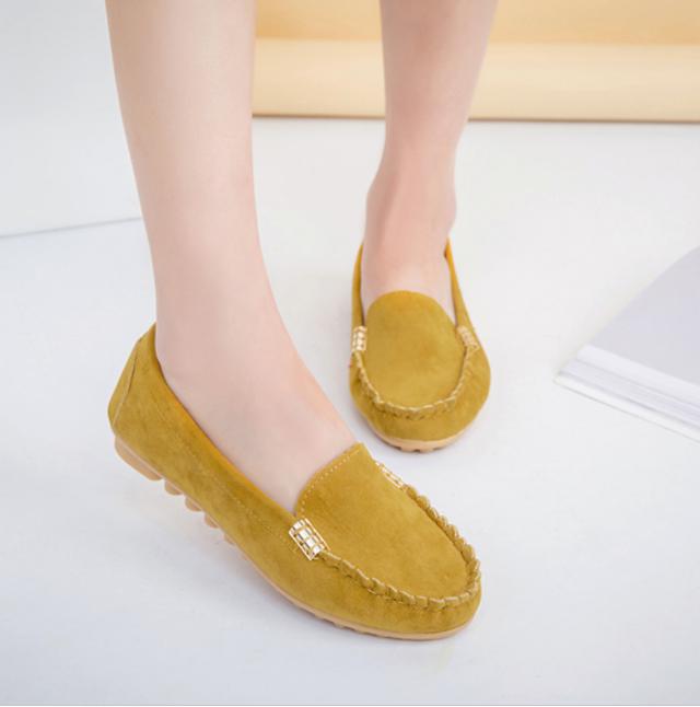 New Womens Candy Color Shoes Cute Slip on Ladies Shoes Ballet Flats Women Flat Casual Shoes