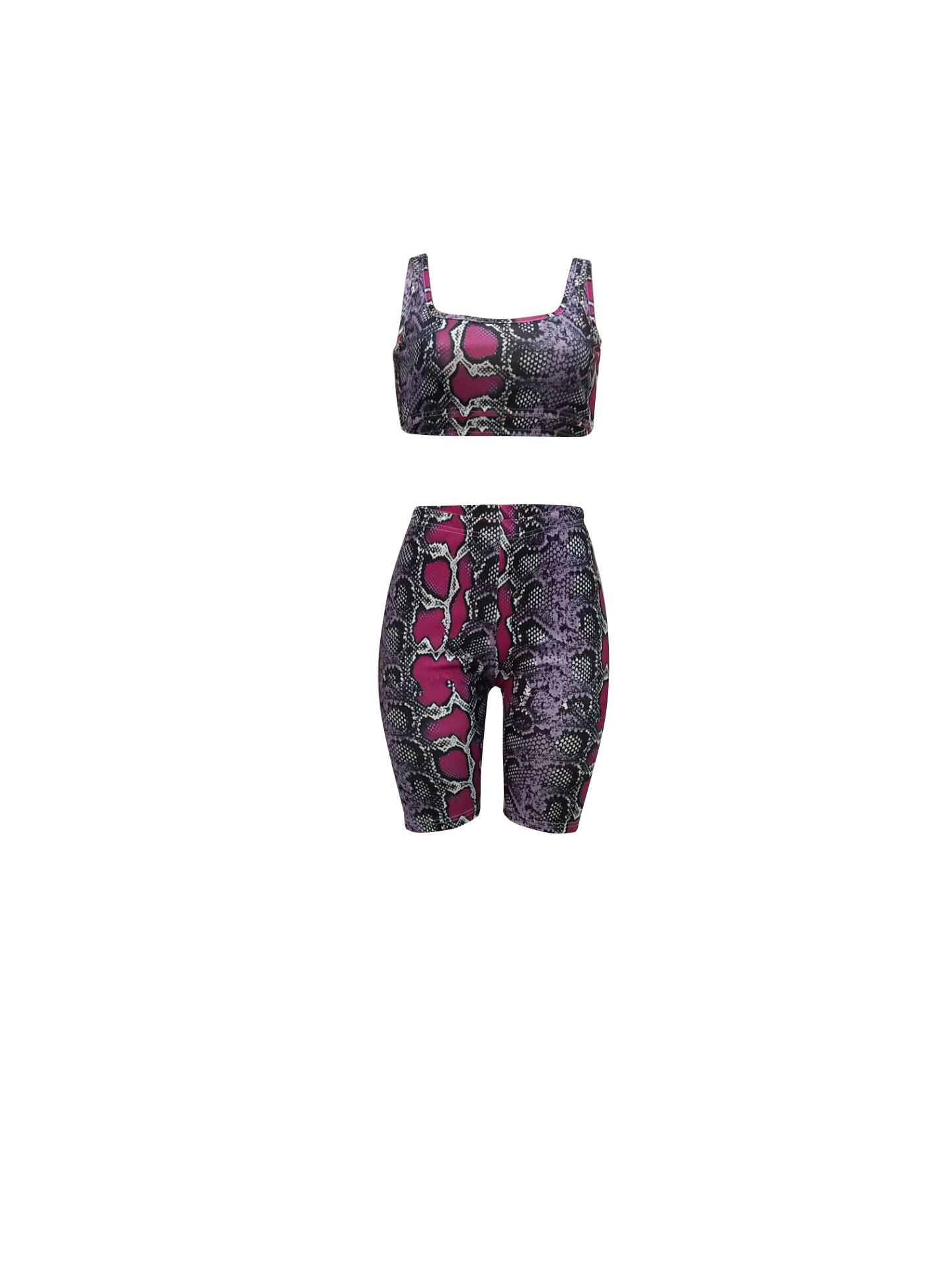 Women 2pcs tank top and pant Suit Sets beach summer sleeveless top short pant