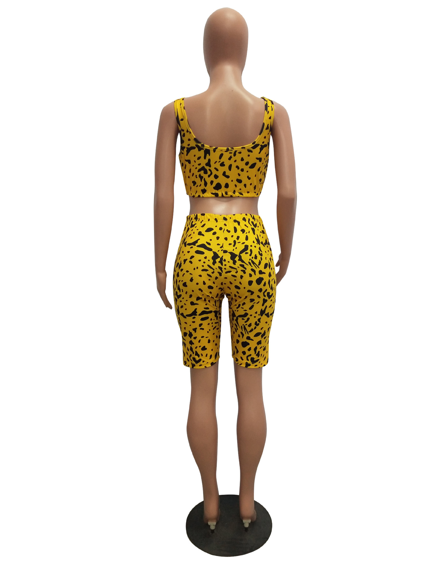 Women 2pcs tank top and pant Suit Sets beach summer sleeveless top short pant