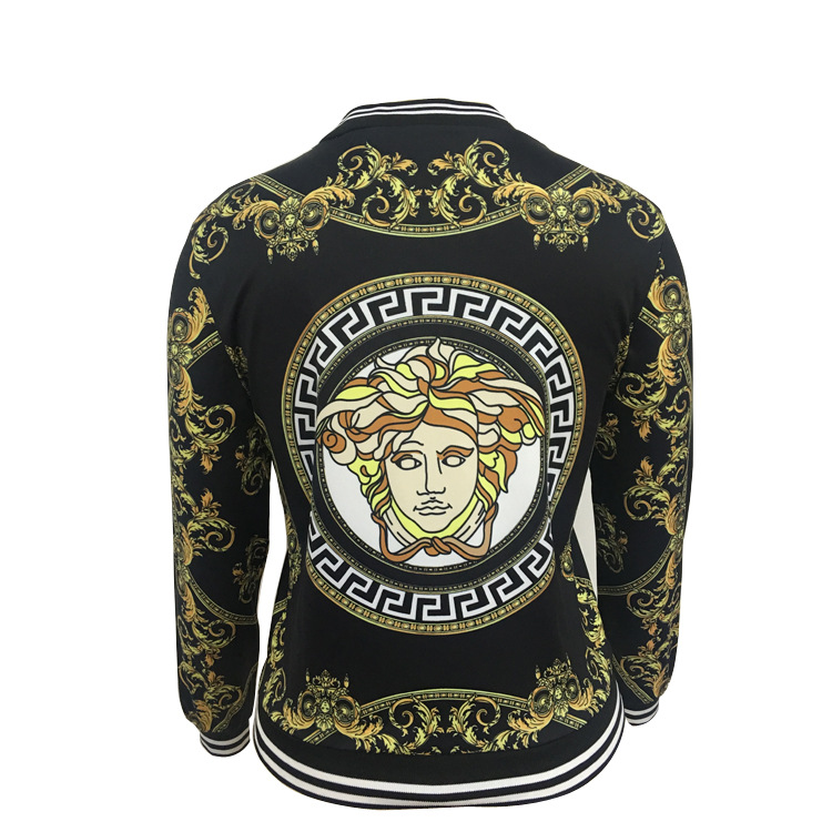 Women Digital Printed Short Coat Thin Jacket