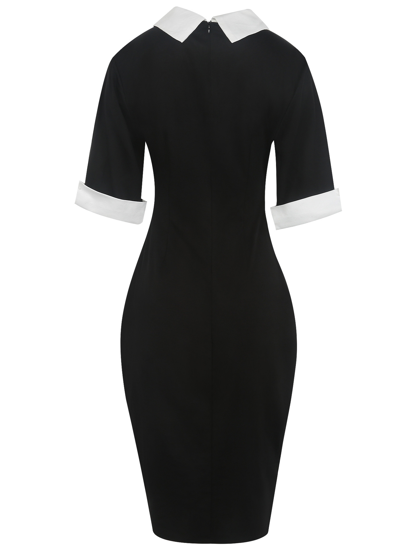Women Half Sleeve A-line Bodycon Dress Office Lady Pencil Dress Slim Business Dress