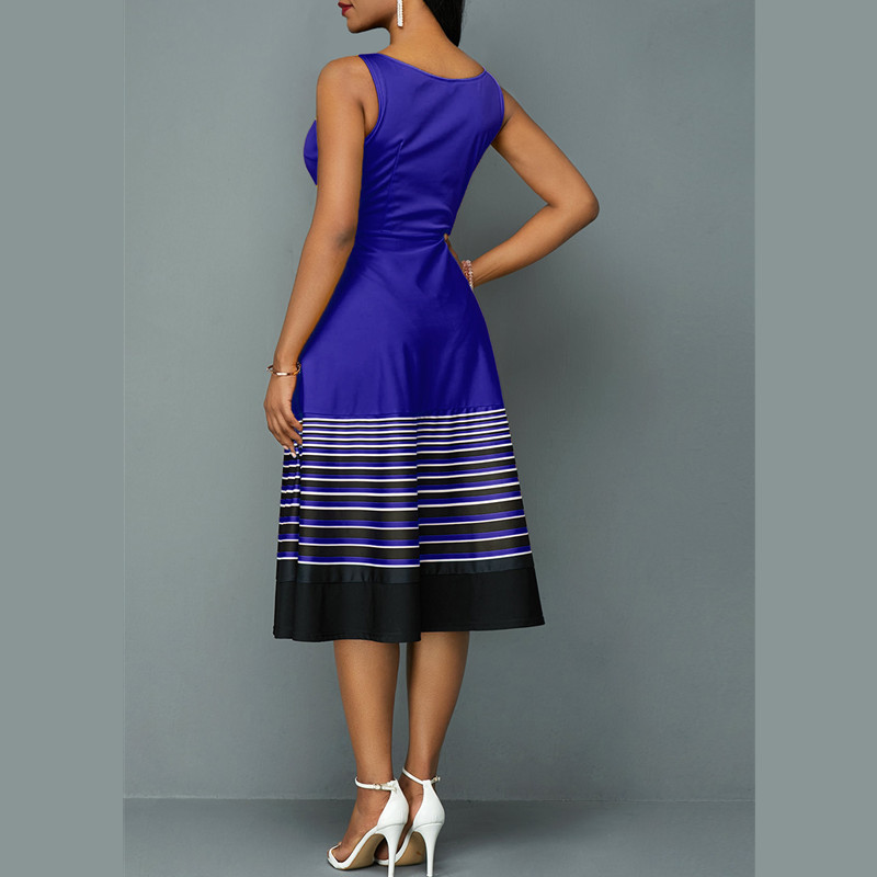 New Women's Fashion Dresses Sexy Elegant Colorful Dress Sleeveless Strap A Line Dress High Quality