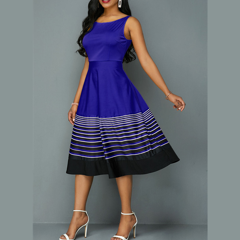 New Women's Fashion Dresses Sexy Elegant Colorful Dress Sleeveless Strap A Line Dress High Quality