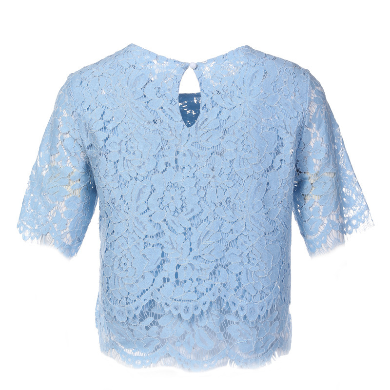 Hot Sell New Plus-Size Ladies Tops Short Sleeve Lace Short Undercoat Blouse Sexy Fashion Streetwear