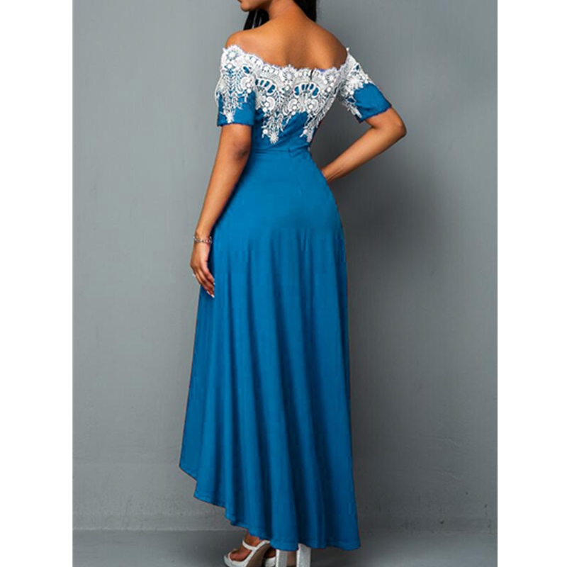 New Fashion Women's Dresses Elegant Sexy Slim Ladies Dress Short Sleeve Off-the-shoulder Dress