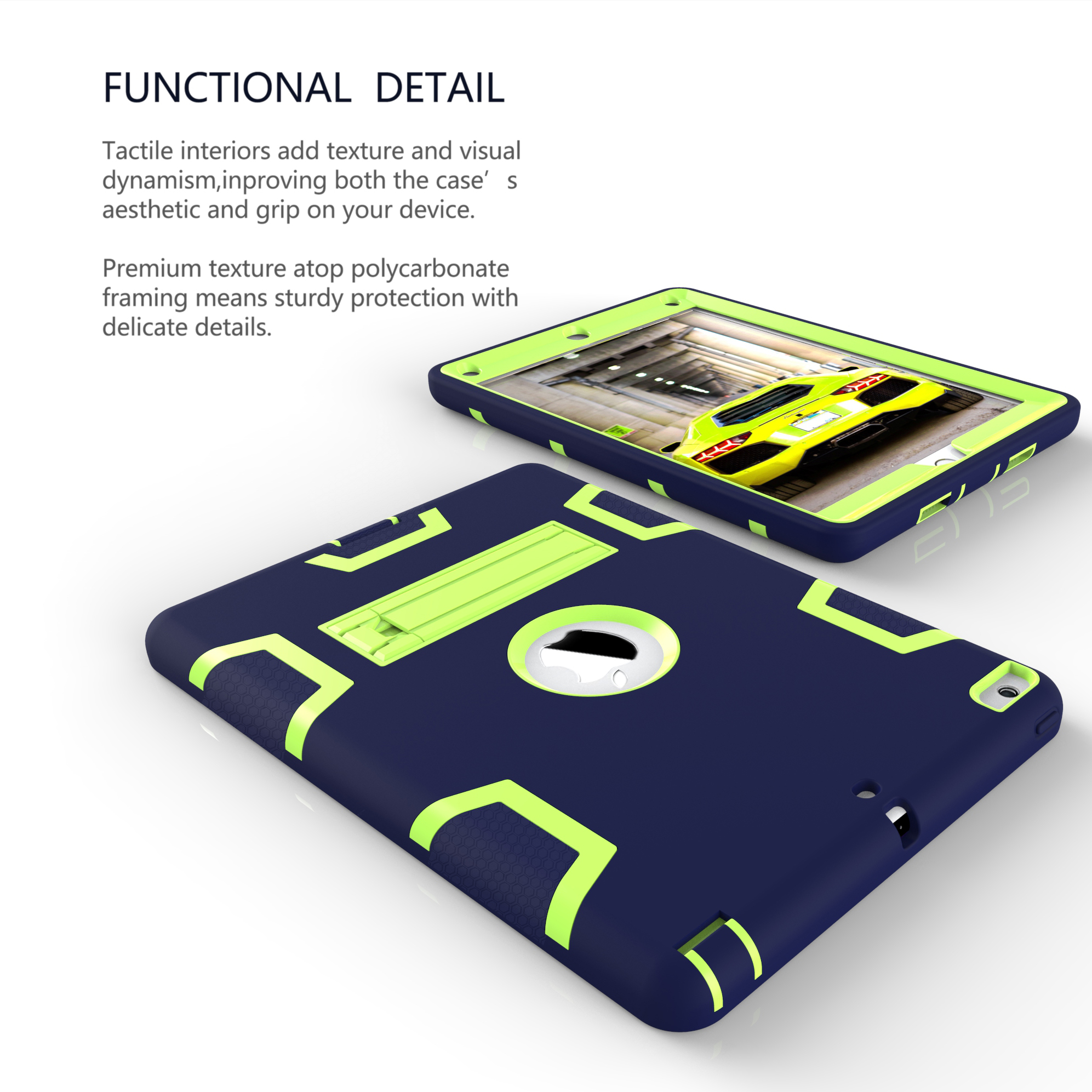 AppIe iPad pro 9.7/iPad 2 3 4/iPad mini 1 2 3 4 shockproof shatter-resistant bracket protector Cover
