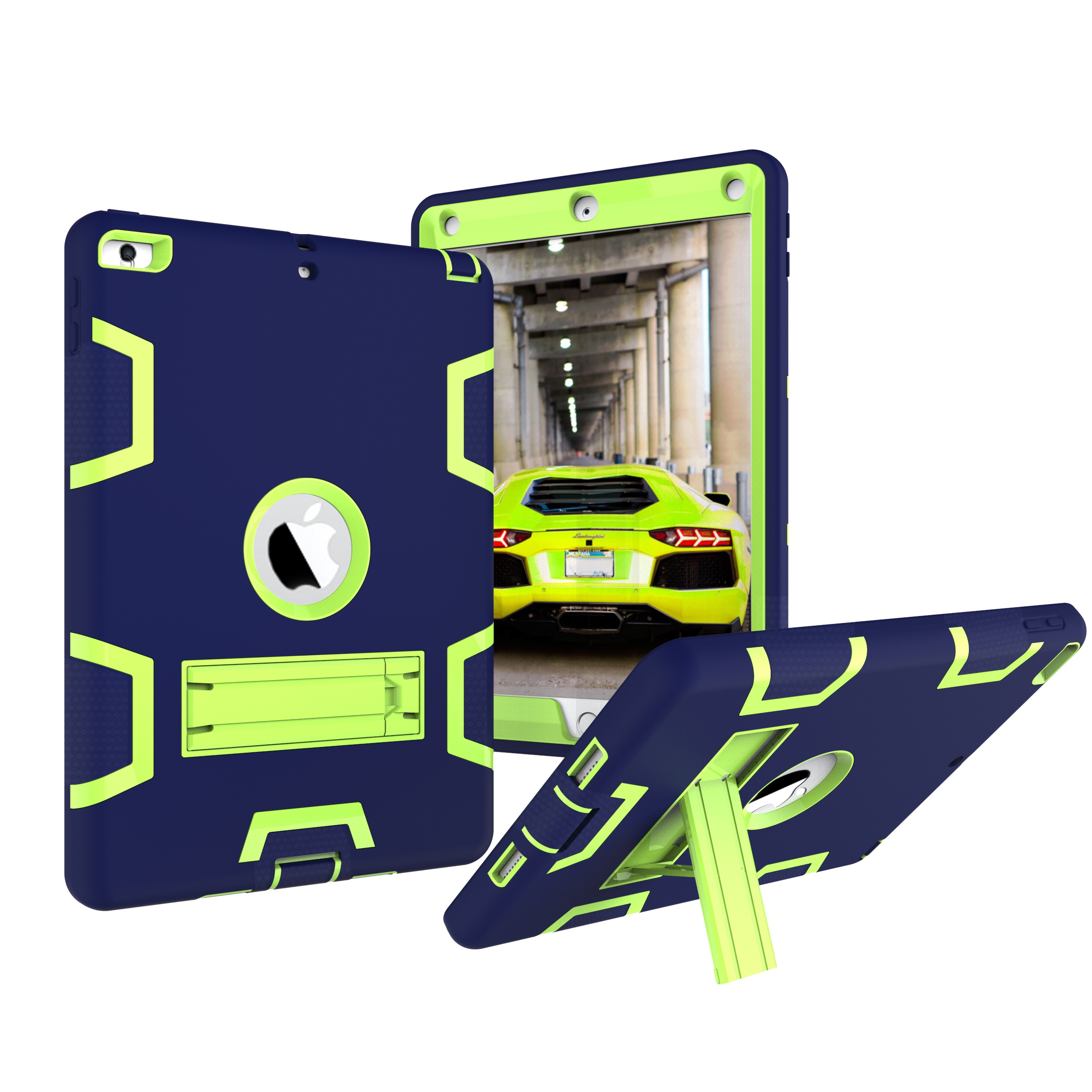AppIe iPad pro 9.7/iPad 2 3 4/iPad mini 1 2 3 4 shockproof shatter-resistant bracket protector Cover