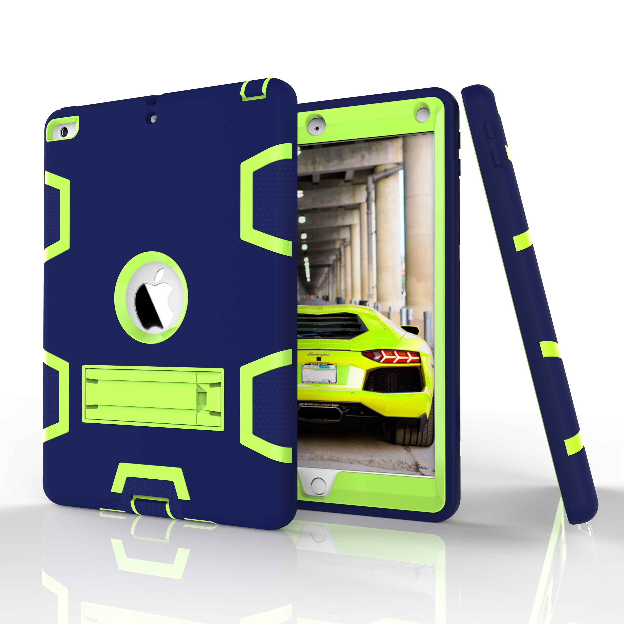 AppIe iPad pro 9.7/iPad 2 3 4/iPad mini 1 2 3 4 shockproof shatter-resistant bracket protector Cover