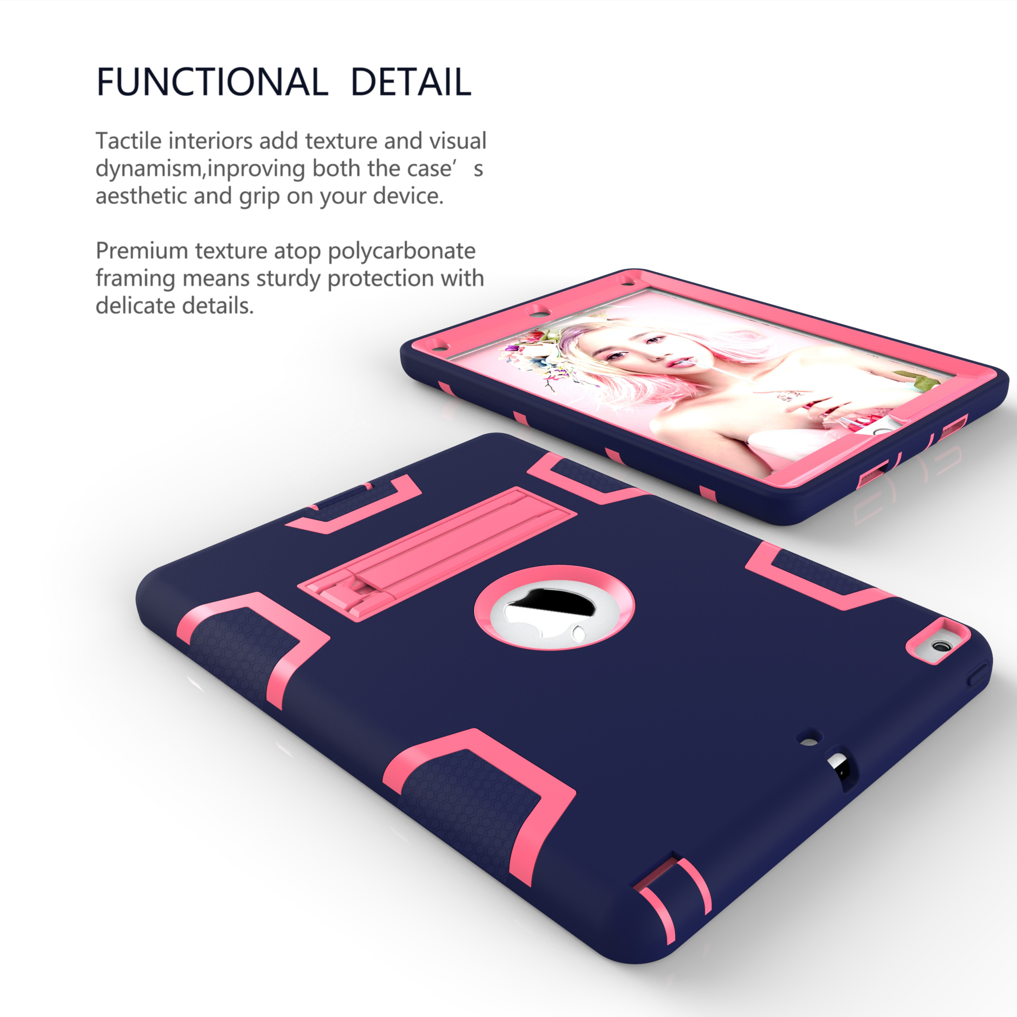AppIe iPad pro 9.7/iPad 2 3 4/iPad mini 1 2 3 4 shockproof shatter-resistant bracket protector Cover