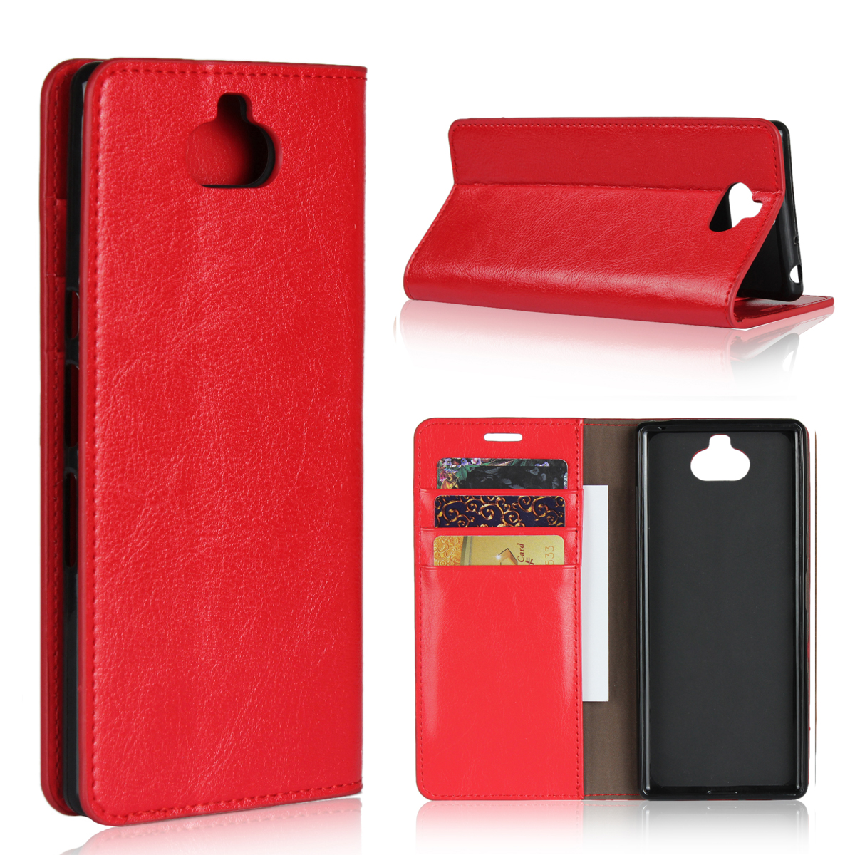 Sony Xperia XA3 XA2 XA1 Ultra/XA1 XA2 Plus Cover Shockproof Protective with Flip Wallet Leather Case