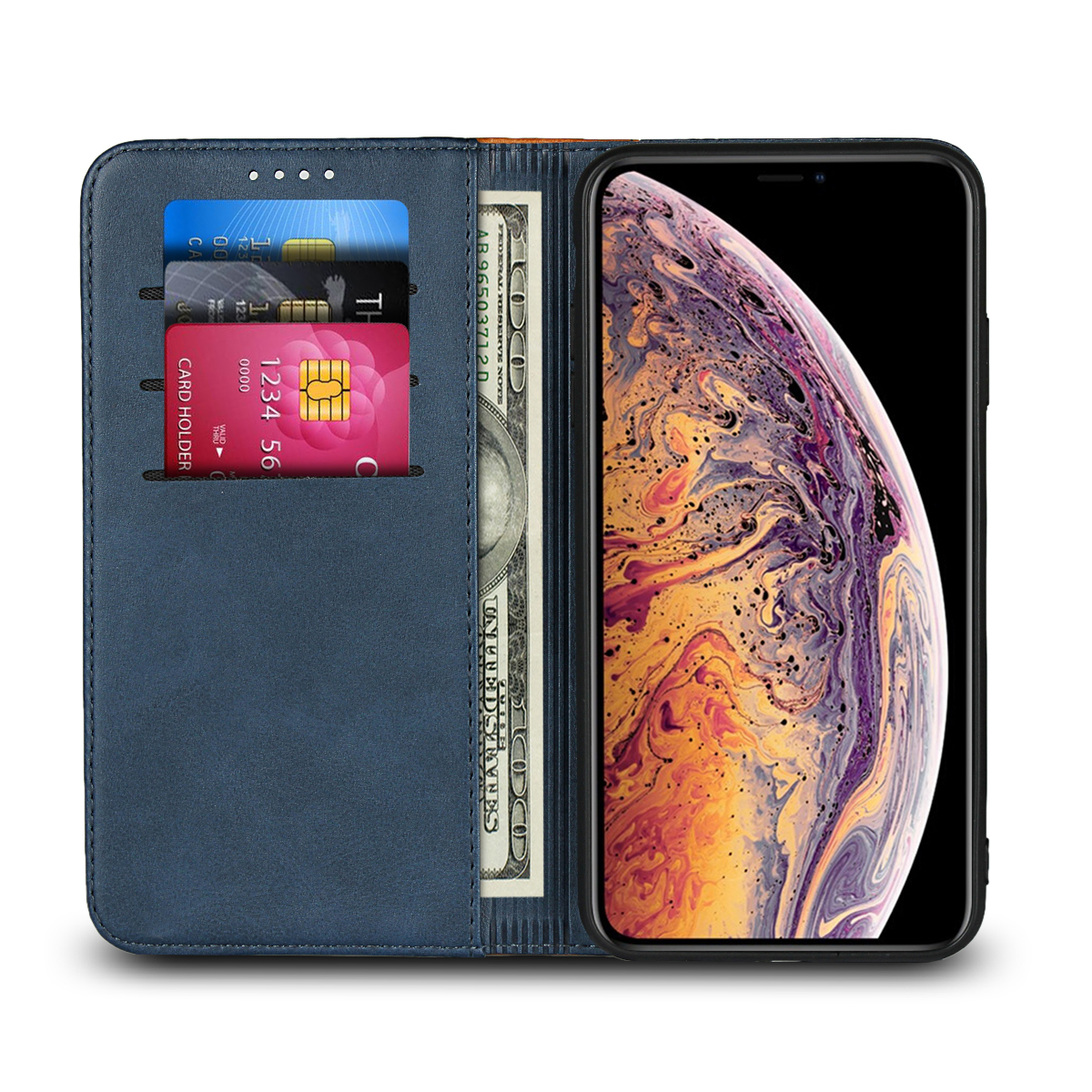 Apple iPhone Xs Max XR iPhone 7 8 Plus 6s Plus Cover shockproof protection flip wallet leather Case