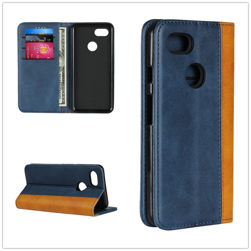 Google Pixel 3 XL high-leather [pluggable card] magnetic flip wallet anti-fall protective cover