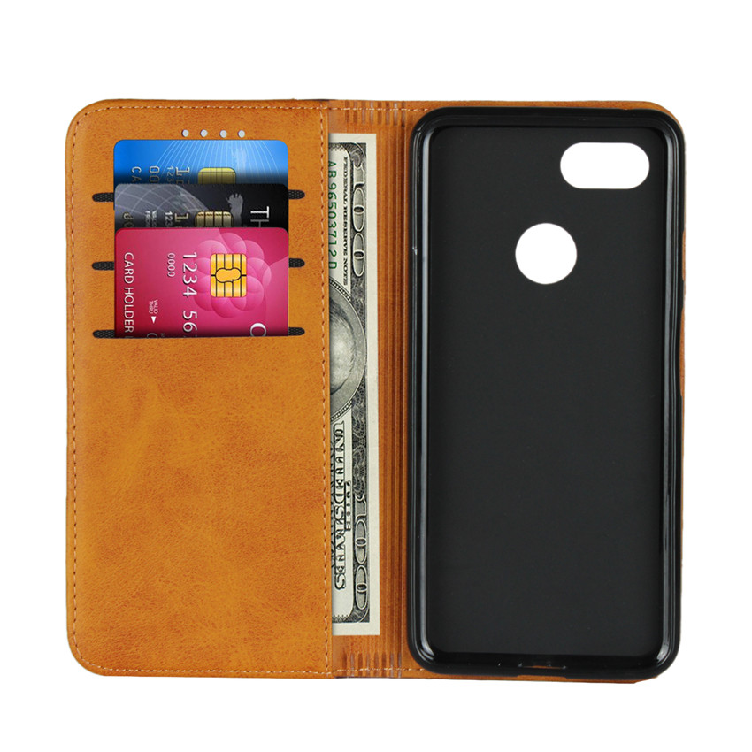 Google Pixel 3 XL high-leather [pluggable card] magnetic flip wallet anti-fall protective cover