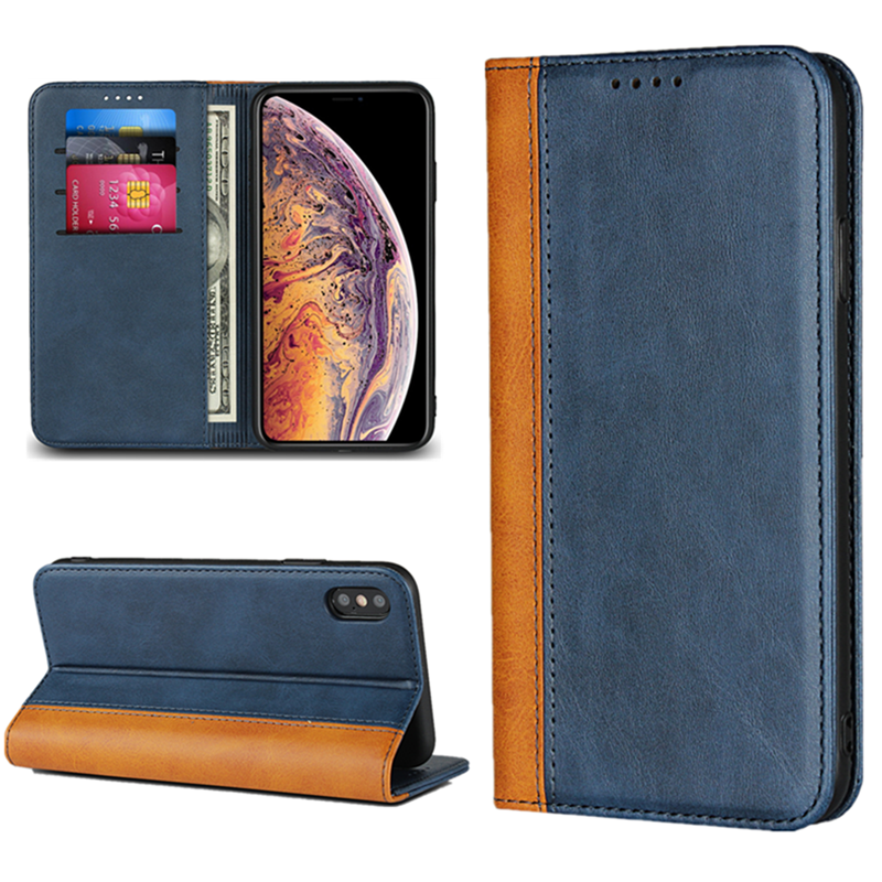 Apple iPhone Xs Max XR iPhone 7 8 Plus 6s Plus Cover shockproof protection flip wallet leather Case