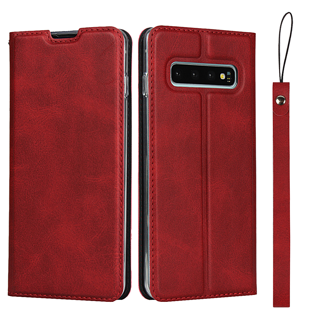Samsung Galaxy S10 / S10 Plus Magnetic PU Leather Flip Shockproof Card Slot Case Cover