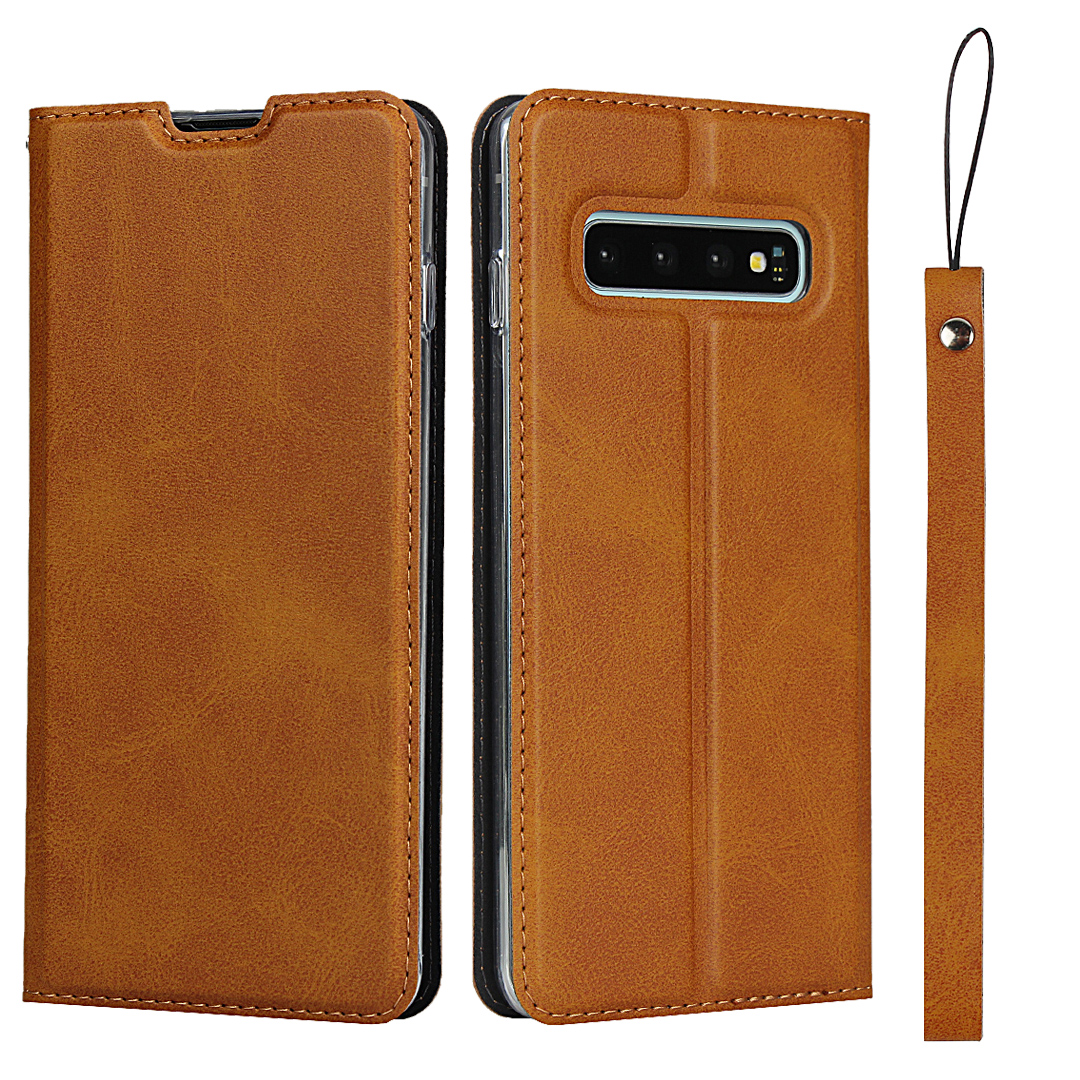 Samsung Galaxy S10 / S10 Plus Magnetic PU Leather Flip Shockproof Card Slot Case Cover