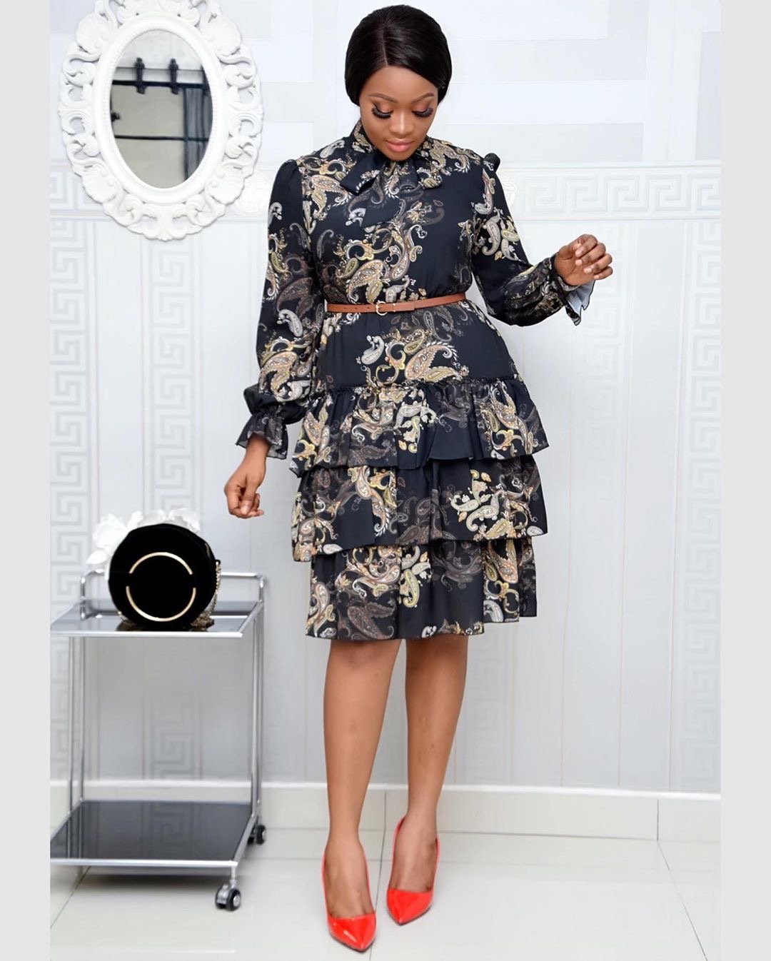 Amazon cross-border trade large size women's autumn printing temperament European and American dress      0.45 kg  Unit weight 0.45kg  Commodity attribute  Elegant style  Craft collage/stitching  Stoc
