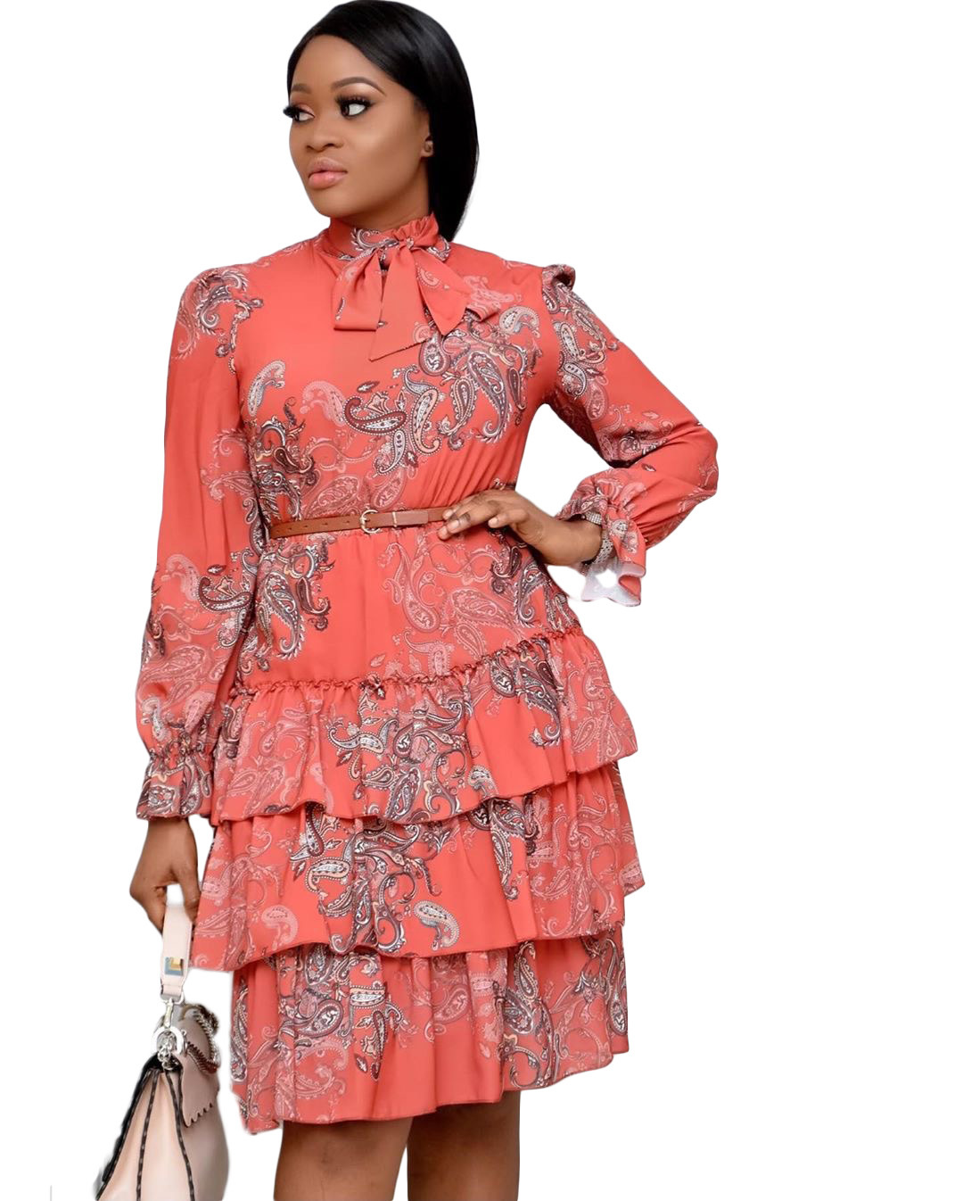 Amazon cross-border trade large size women's autumn printing temperament European and American dress      0.45 kg  Unit weight 0.45kg  Commodity attribute  Elegant style  Craft collage/stitching  Stoc
