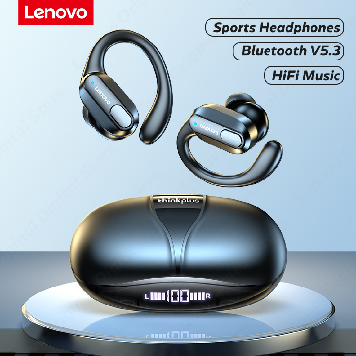 Lenovo XT80 Earphone Wireless Bluetooth Earphone Sport Long Range Subwoofer Noise Reduction Digital Display Earphone Wireless Bluetooth Earphone Noise Reduction