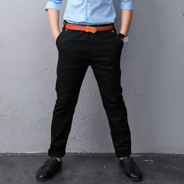 Big Boys Pants New Solid Student Straight Trousers School Uniforms for Children Clothes 4-14 Yrs