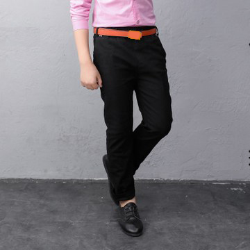 Big Boys Pants New Solid Student Straight Trousers School Uniforms for Children Clothes 4-14 Yrs