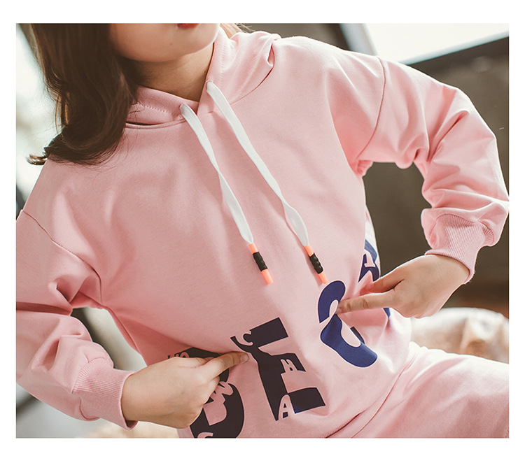 Girls Baseball Uniform Suits Fashion Long Sleeve Letter Print Sweatshirt + Skirt-pants  Casual 2Pcs
