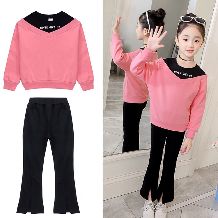 Midodo Kids Clothing Sets For Girls Sports Sets Sweatshirt + Trousers 2pcs Kids Fashion Clothes