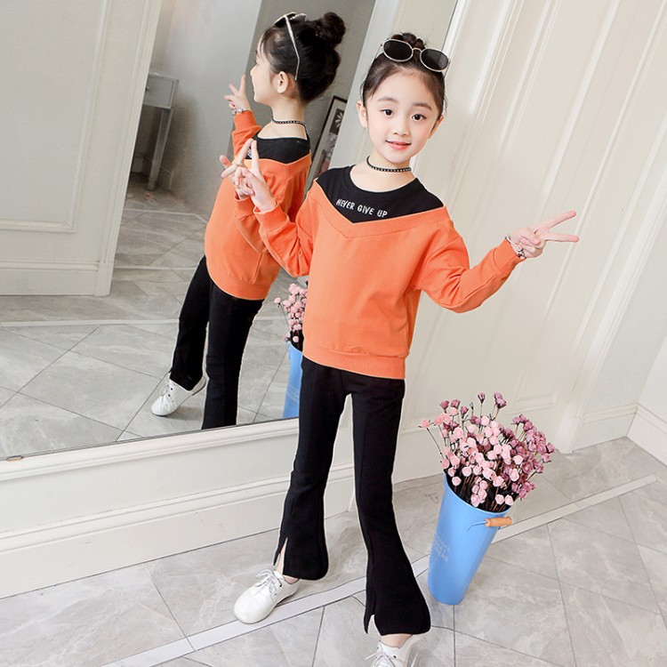 Midodo Kids Clothing Sets For Girls Sports Sets Sweatshirt + Trousers 2pcs Kids Fashion Clothes
