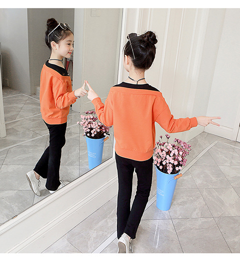 Midodo Kids Clothing Sets For Girls Sports Sets Sweatshirt + Trousers 2pcs Kids Fashion Clothes