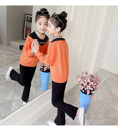 Midodo Kids Clothing Sets For Girls Sports Sets Sweatshirt + Trousers 2pcs Kids Fashion Clothes