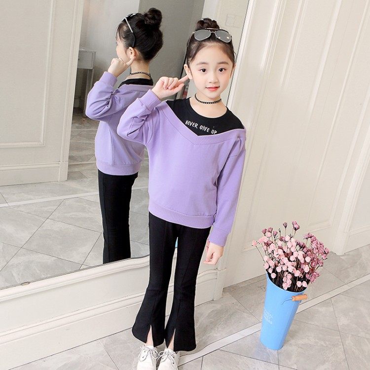 Midodo Kids Clothing Sets For Girls Sports Sets Sweatshirt + Trousers 2pcs Kids Fashion Clothes