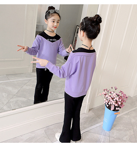Midodo Kids Clothing Sets For Girls Sports Sets Sweatshirt + Trousers 2pcs Kids Fashion Clothes