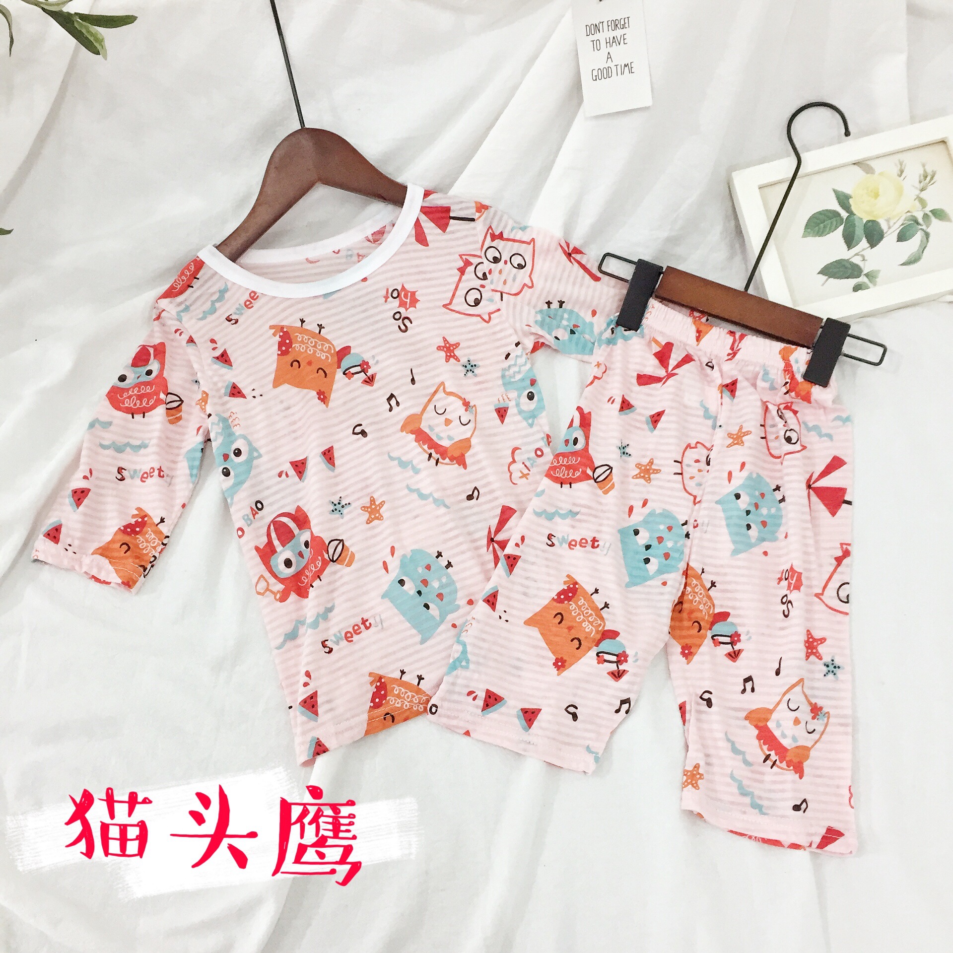 Summer Children Pajamas Short Sleeve Cartoon Cotton  Kids Clothes Tops+ Pants 2Pcs Suit Sleepwear
